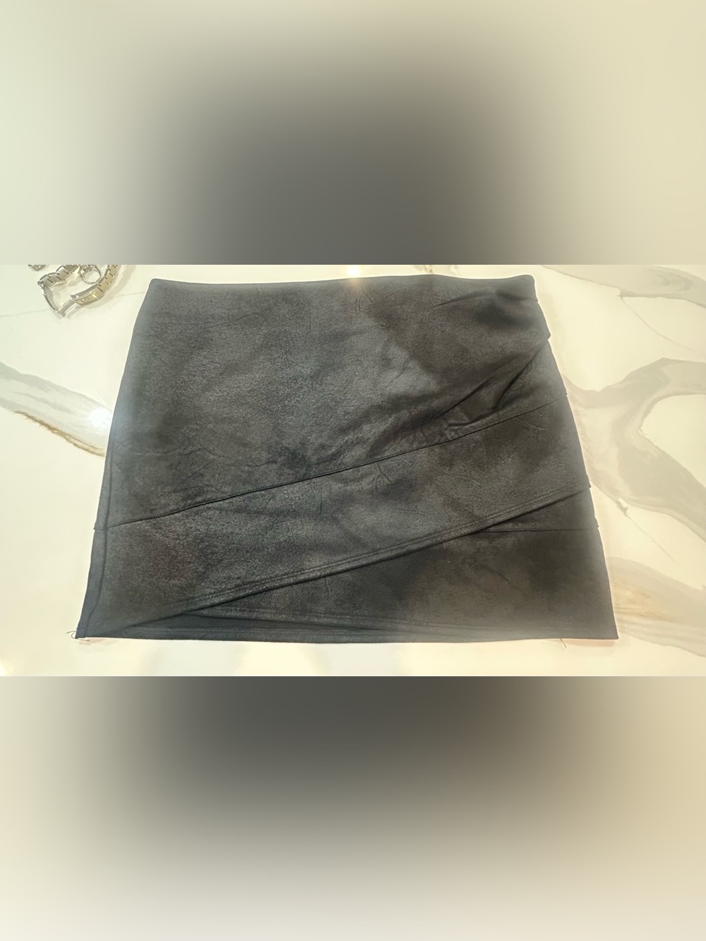 EUC Free people Black Faux Suede Mini 8